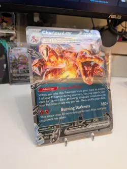 Jumbo Lenticular Charizard ex 054/091 / SVP196 Exclusive Promo Pokemon - NM - Image 2