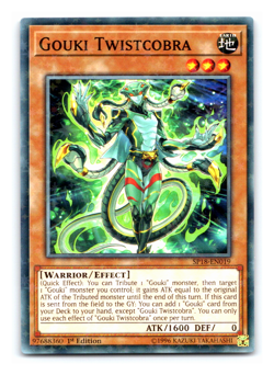 Gouki Twistcobra - SP18-EN019 - Starfoil Rare - 1st Edition - Yugioh - Image 1