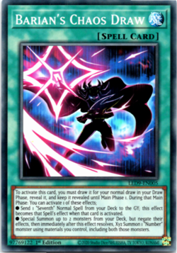 Barian's Chaos Draw - LED9-EN005 - Super Rare 1st Edition Yugioh - Image 1