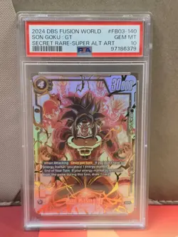 2024 DRAGON BALL SUPER CARD GAME FUSION WORLD RAGING ROAR SON GOKU : GT PSA 10 - Image 1