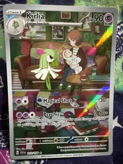 Pokemon TCG Kirlia Scarlet & Violet Base Set Illustration Rare Card 212/198 - Image 1