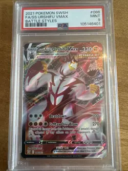 PSA 9 MINT Single Strike Urshifu VMAX 086/163 SWSH Battle Styles Pokemon Card - Image 1