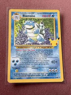 Pokemon TCG Blastoise Holo Rare Card 2/102 Celebrations 25th Anniversary Edition - Image 1