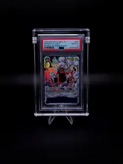 Luffy EB02-061 Manga Rare PSA 10 Japanese One Piece Card + Crystal Display - Image 1