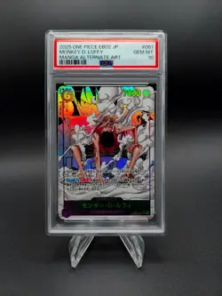 Luffy EB02-061 Manga Rare PSA 10 Japanese One Piece Card + Crystal Display - Image 3