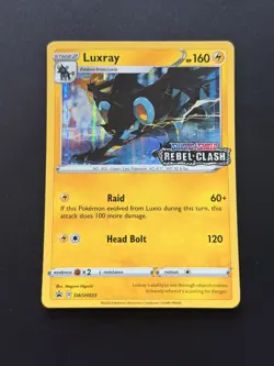 Luxray SWSH023 Rebel Clash Prerelease Promo - Holo Rare Pokemon Card NM - Image 1