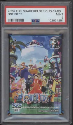 Toei Shareholder Quo Card One Piece Card Game PSA 9 - Image 1