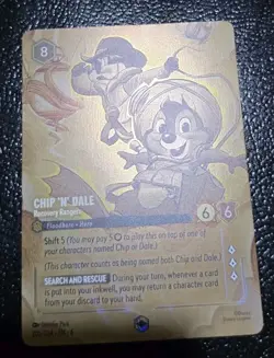 M Chip 'n' Dale Recovery Rangers Enchanted 205/204 Azurite Sea Holo Lorcana Card - Image 2