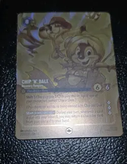 M Chip 'n' Dale Recovery Rangers Enchanted 205/204 Azurite Sea Holo Lorcana Card - Image 3