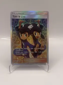 TATE & LIZA TRAINER FULL ART CARD TCG 166/168 Pokemon and Celestial Storm - Image 1