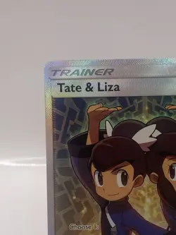 TATE & LIZA TRAINER FULL ART CARD TCG 166/168 Pokemon and Celestial Storm - Image 2