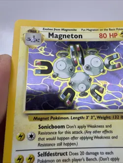 Magneton Holo Rare 11/62 Fossil Set 1999 Pokemon WOTC Vintage Card LP - Image 2