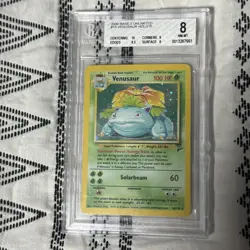 Venusaur 18/130 Holo Base Set 2 WoTC Vintage Rare Pokemon Card BGS 8 NM-MT - Image 2