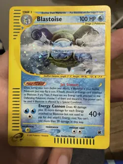 Pokemon Blastoise Holo Card 4/165 Expedition Base Set LIGHT PLAY - Image 1