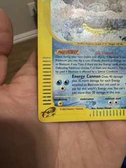 Pokemon Blastoise Holo Card 4/165 Expedition Base Set LIGHT PLAY - Image 5