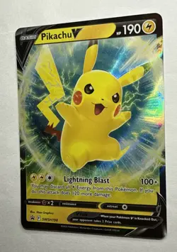 Pikachu V SWSH198 Sword & Shield Pokemon TCG Black Star Promo Card Near Mint - Image 3