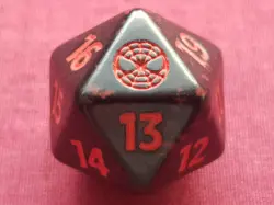 Magic The Gathering MARVEL SPIDER-MAN RED D20 SPINDOWN DICE MTG - Image 1