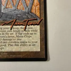 Mana Crypt Media Promos Regular- Shadow Signed By Artist - Mark Tedin -NM - - Image 5