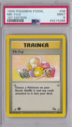1999 Pokemon Fossil 1st Edition MR. FUJI #58 PSA 9 MINT VINTAGE WOTC 1999 - Image 1