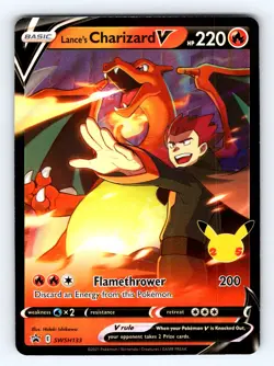 2019 Pokemon Lance's Charizard V #SWSH133 Black Star Promo - NM 💎 - Image 1