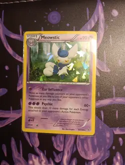 Pokemon TCG Meowstic Flashfire 43/106 Cracked Ice Holo Rare Deck Exclusive LP - Image 1