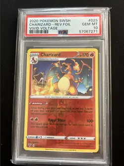 Charizard Reverse Holo 025/185 Vivid Voltage 2020 Pokemon PSA 10 - Image 1