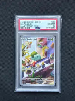 Bulbasaur Illustration Rare 143/142 Pokemon TCG Stellar Crown PSA 10 - Image 1