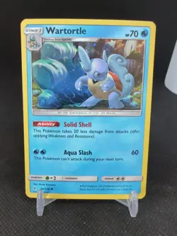 2019 Pokemon Sun & Moon Unbroken Bonds Holo Wartortle #34/214 - Image 1