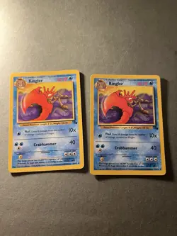 Pokemon TCG Kingler Lot of 2 38/62 Fossil Set Vintage 1999 WOTC Nm - Image 1