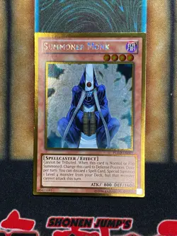 Yugioh Summonder Monk PGLD-EN089 Gold Rare LP - Image 1