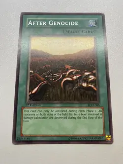 Yu-Gi-Oh! AFTER GENOCIDE Rare 1st Edition LOD-086 HP - Image 1