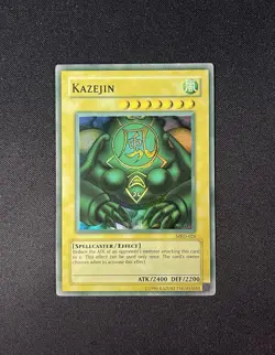 Yugioh Kazejin MRD-026 Super Rare Unlimited FADED Misprint Max Faded - Image 1