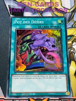 CARTE Yu Gi Oh POT DES DESIRS RA01-FR056 SUPER RARE 1ere edition - Image 1