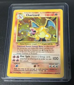 Charizard 4/130 Base Set 2 Holo Rare MP Pokemon Card TCG - Image 1
