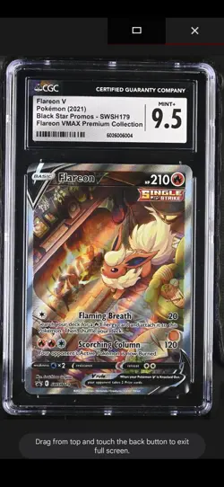 Flareon V SWSH179 SWSH: Sword & Shield Promo Cards Holo CGC 9.5 Mint+ - Image 1
