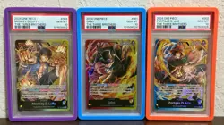 One Piece Luffy Ace Sabo Leader Cards the Three Brothers ST13 PSA 10 Set of 3 - Image 1