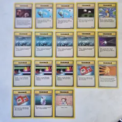 Pokemon 1999 WOTC Mixed Bundle of 18 Trainer Cards - Image 1