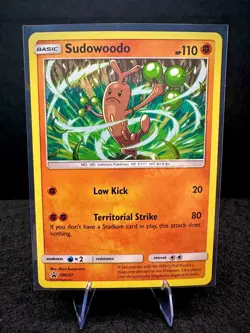 Sudowoodo SM207 Pokemon Sun & Moon Black Star Promo Cosmos Holo Rare Card LP - Image 1