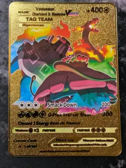 Venusaur Charizard Blastoise Tag Team VMAX #143/203 Gold Foil Pokemon Card - Image 1