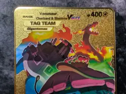 Venusaur Charizard Blastoise Tag Team VMAX #143/203 Gold Foil Pokemon Card - Image 2