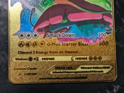 Venusaur Charizard Blastoise Tag Team VMAX #143/203 Gold Foil Pokemon Card - Image 3