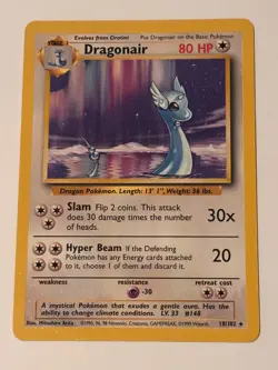 Dragonair Pokemon TCG Base Set Card 18/102 Dragonair - Image 1