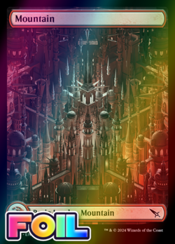 x1 Mountain MKM MTG 275 FOIL FULL ART BASIC LAND M/NM 1x - Image 1