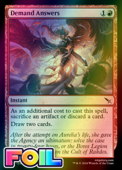 x1 Demand Answers MKM MTG 122 FOIL COMMON M/NM 1x - Image 1