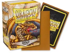 Dragon Shield Sleeves: Standard Matte - Gold 100CT - Image 1