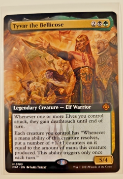 Tyvar the Bellicose #0183 Extended Art Mythic MTG March of the Machine Aftermath - Image 1