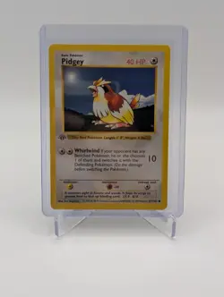 LP- Pidgey 057/102 1st Edition Pokemon Base Set (Shadowless) - Image 1