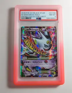 PSA 8 NM✨Mega M Gengar EX✨ Collector Chest Black Star Promo XY166 + 🌸 PSA Guard - Image 2