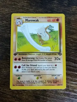 Pokemon Jungle 1st Edition Marowak 39/64 Non Holo NM-MINT - Image 1