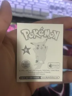 Pokemon - Ash & Pikachu Topps Merlin Sticker Series 1 - #S2/36 - Holo 1999 NM! - Image 3